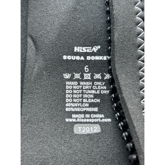 Hisea‎ Kids Scuba Donkey Neoprene Wetsuit Size 12, Black W/Red Trim - Picture 6 of 9